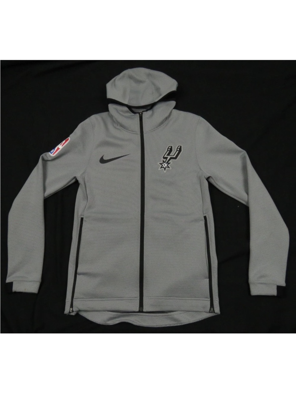 San Antonio Spurs Showtime Nike Dri Fit NBA Hooded Full Zip Jacket S
